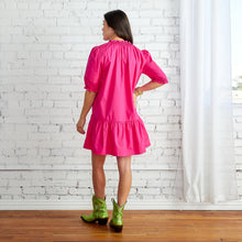 Load image into Gallery viewer, Caryn Lawn Clare Dress Hot Pink