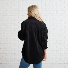 Load image into Gallery viewer, Caryn Lawn Kimberly Corduroy Top Black