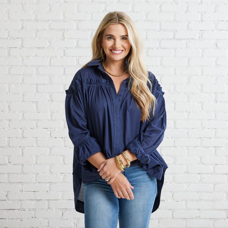 Miriam Top Navy | Caryn Lawn – Caryn Lawn
