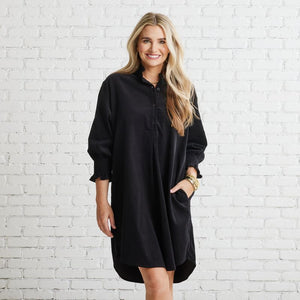 Caryn Lawn Kimberly Corduroy Dress Black