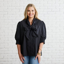 Load image into Gallery viewer, Caryn Lawn Holly Bow Top Black