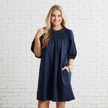 Load image into Gallery viewer, Caryn Lawn Brooke Dress Navy