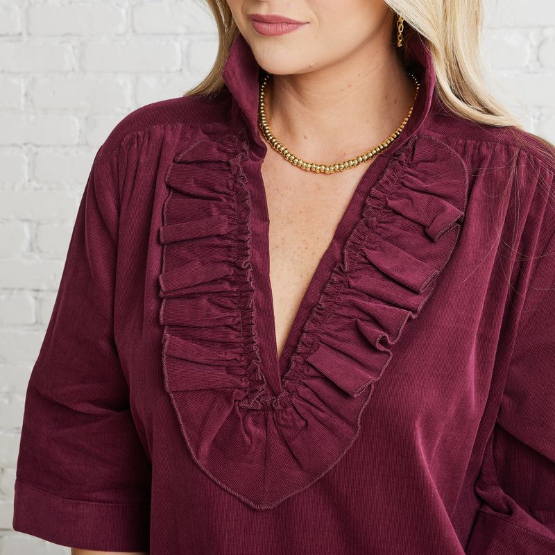Maya Corduroy Dress Maroon | Caryn Lawn Caryn Lawn Maya Corduroy Dress Maroon | Caryn Lawn Caryn Lawn
