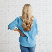 Load image into Gallery viewer, Caryn Lawn Maya Corduroy Top Powder Blue