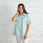 Caryn Lawn Betsy Button Down Green