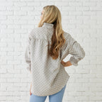 Caryn Lawn KIMBERLY POLKADOT TOP CEMENT