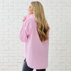 Caryn Lawn LAWN SPARKLE TOP PINK STRIPE