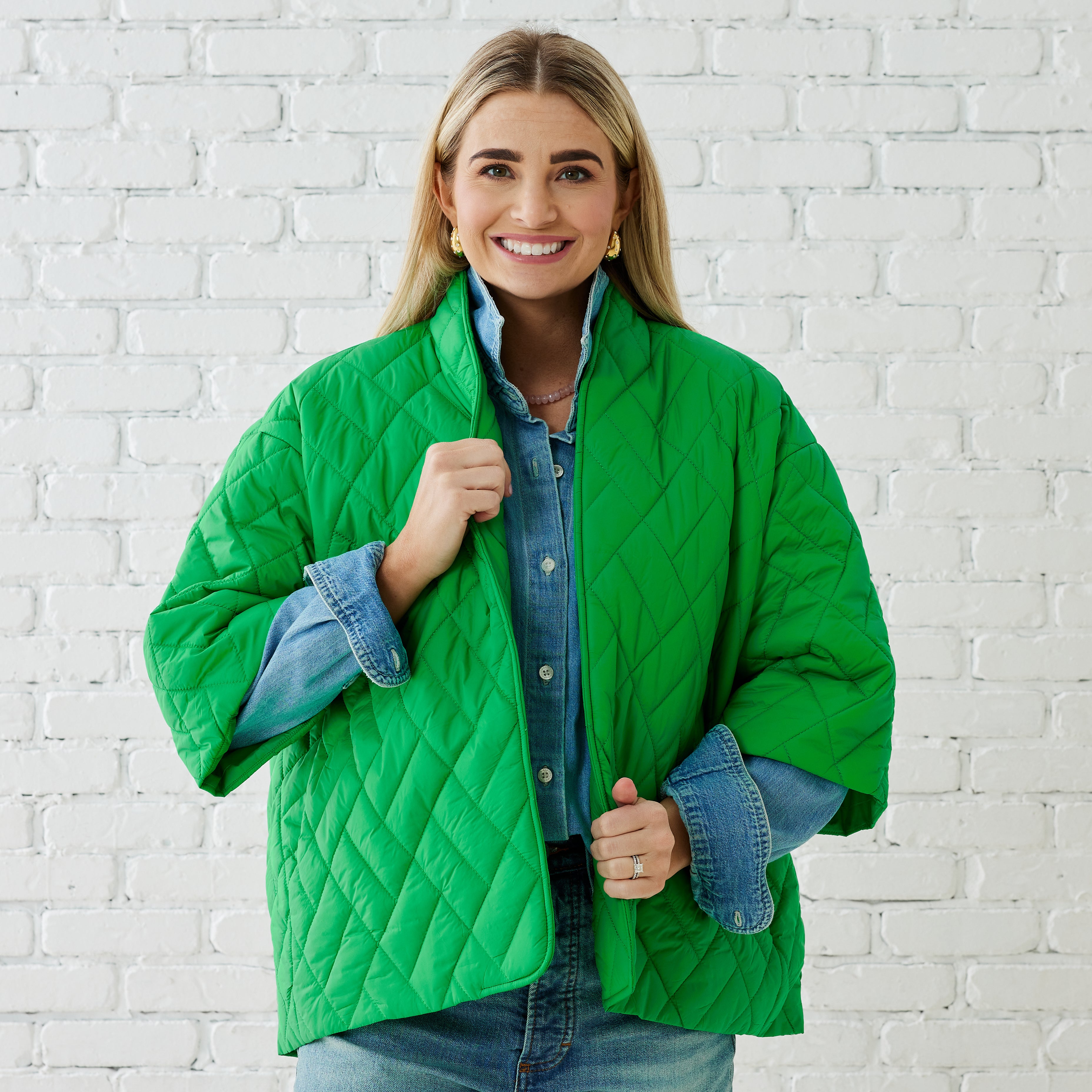Caryn Lawn PENNY PUFFER KELLY GREEN