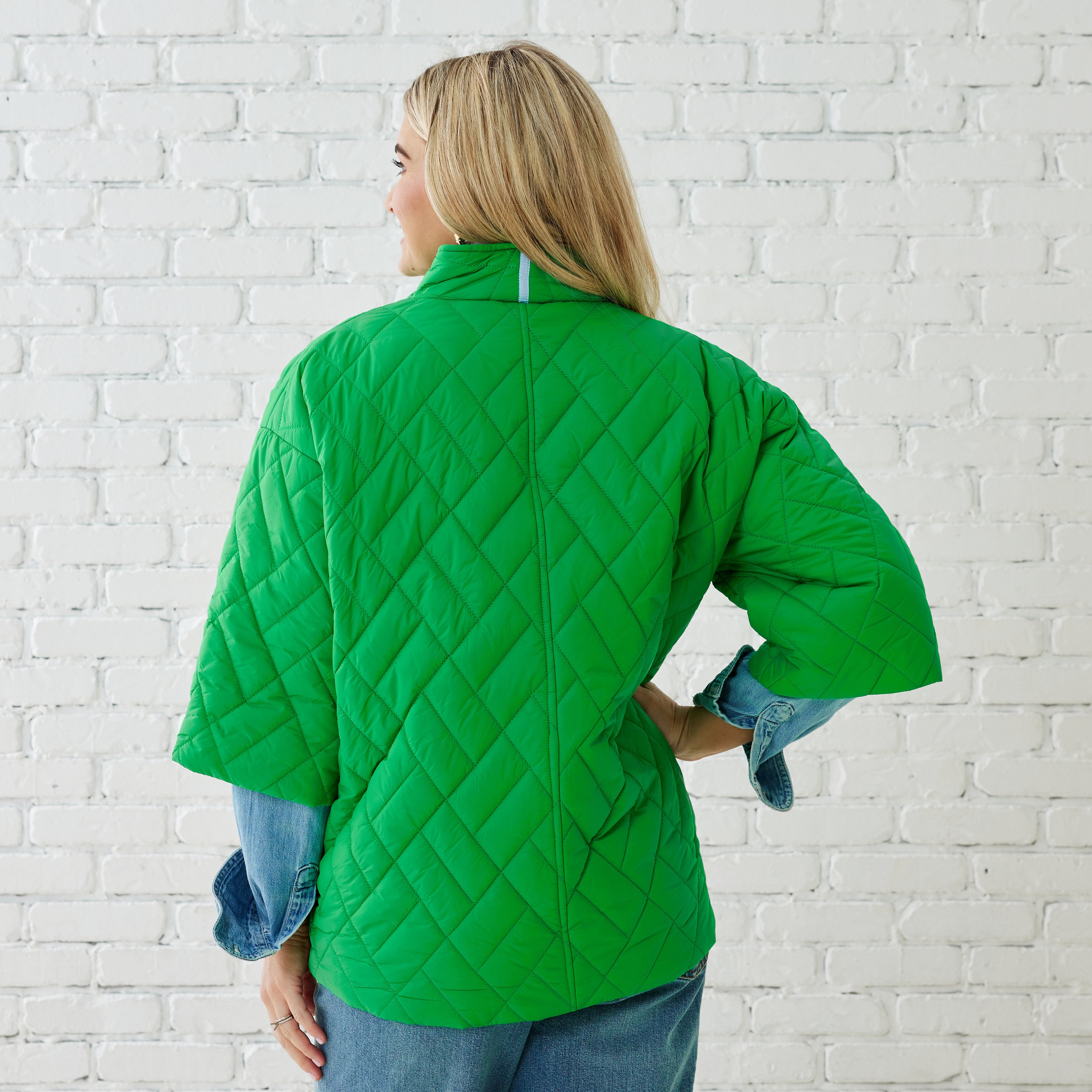 Caryn Lawn PENNY PUFFER KELLY GREEN
