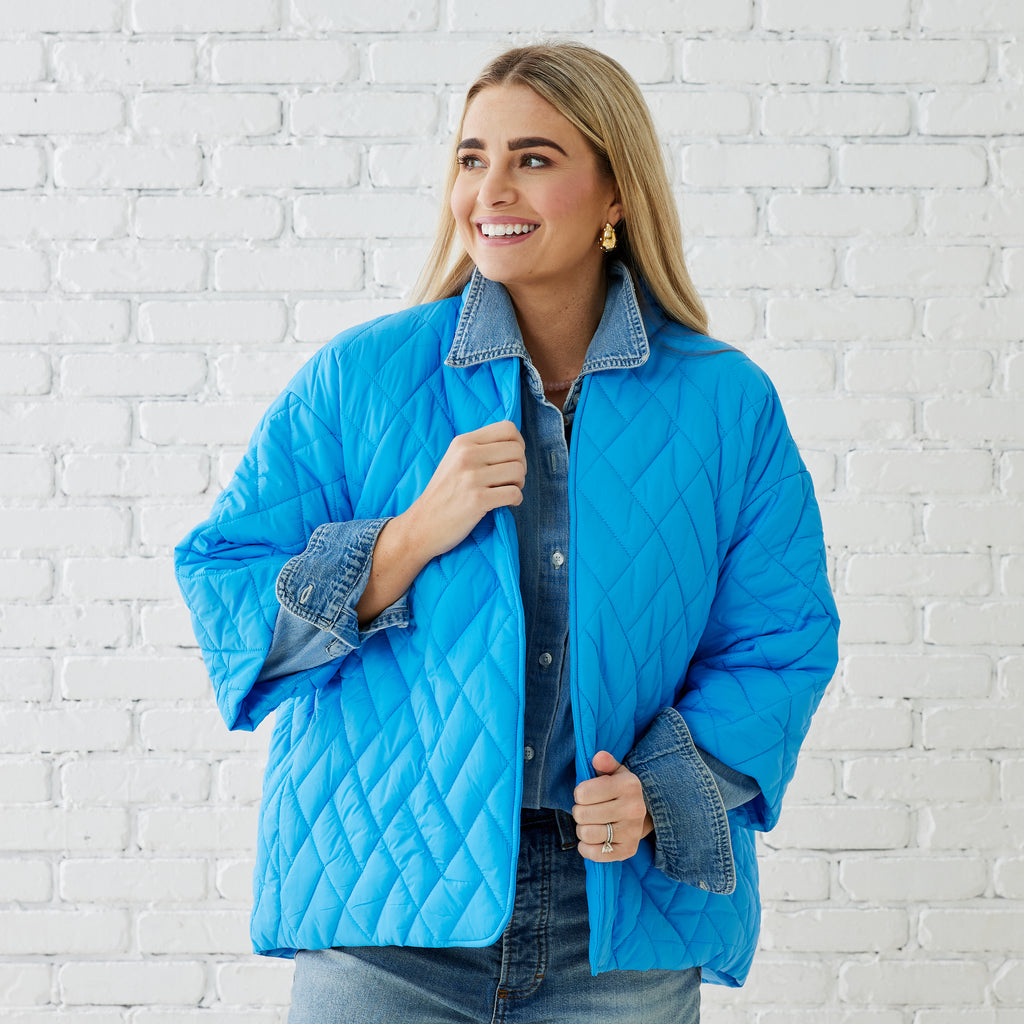 Caryn Lawn PENNY PUFFER SKY BLUE