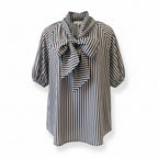 Ryan Bow Top Cocoa Stripe