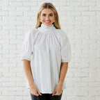 Caryn Lawn RYAN BOW SPARKLE TOP WHITE