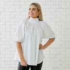 Caryn Lawn RYAN BOW SPARKLE TOP WHITE