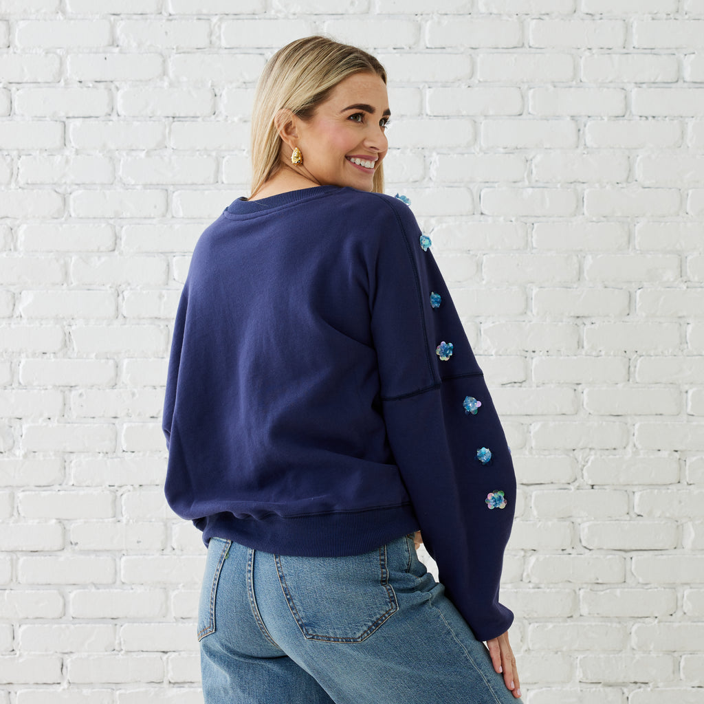 Caryn Lawn SADIE SWEATSHIRT NAVY