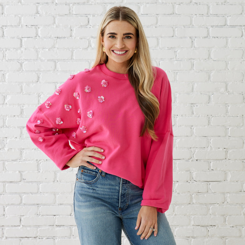 Caryn Lawn SADIE SWEATSHIRT PINK