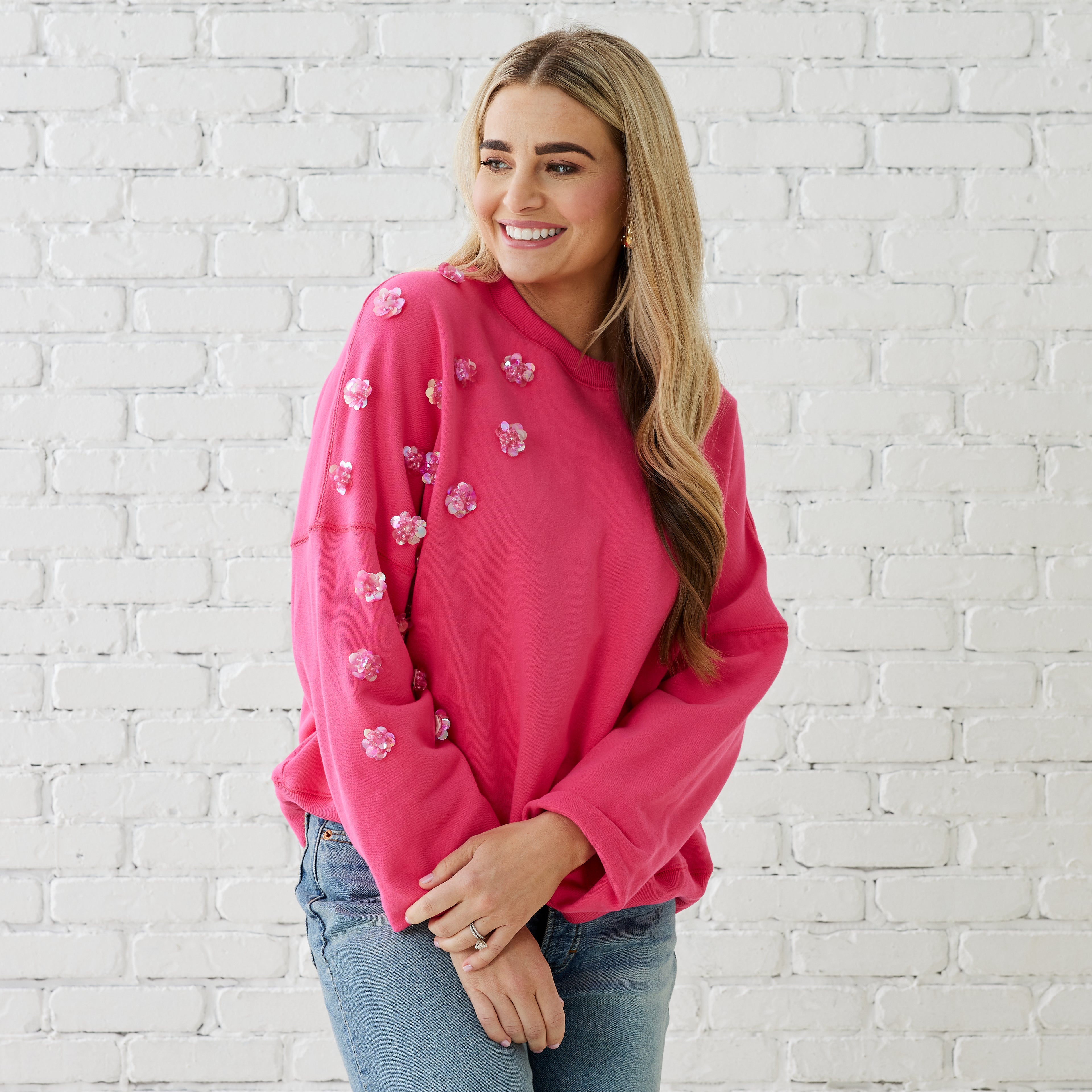 Caryn Lawn SADIE SWEATSHIRT PINK