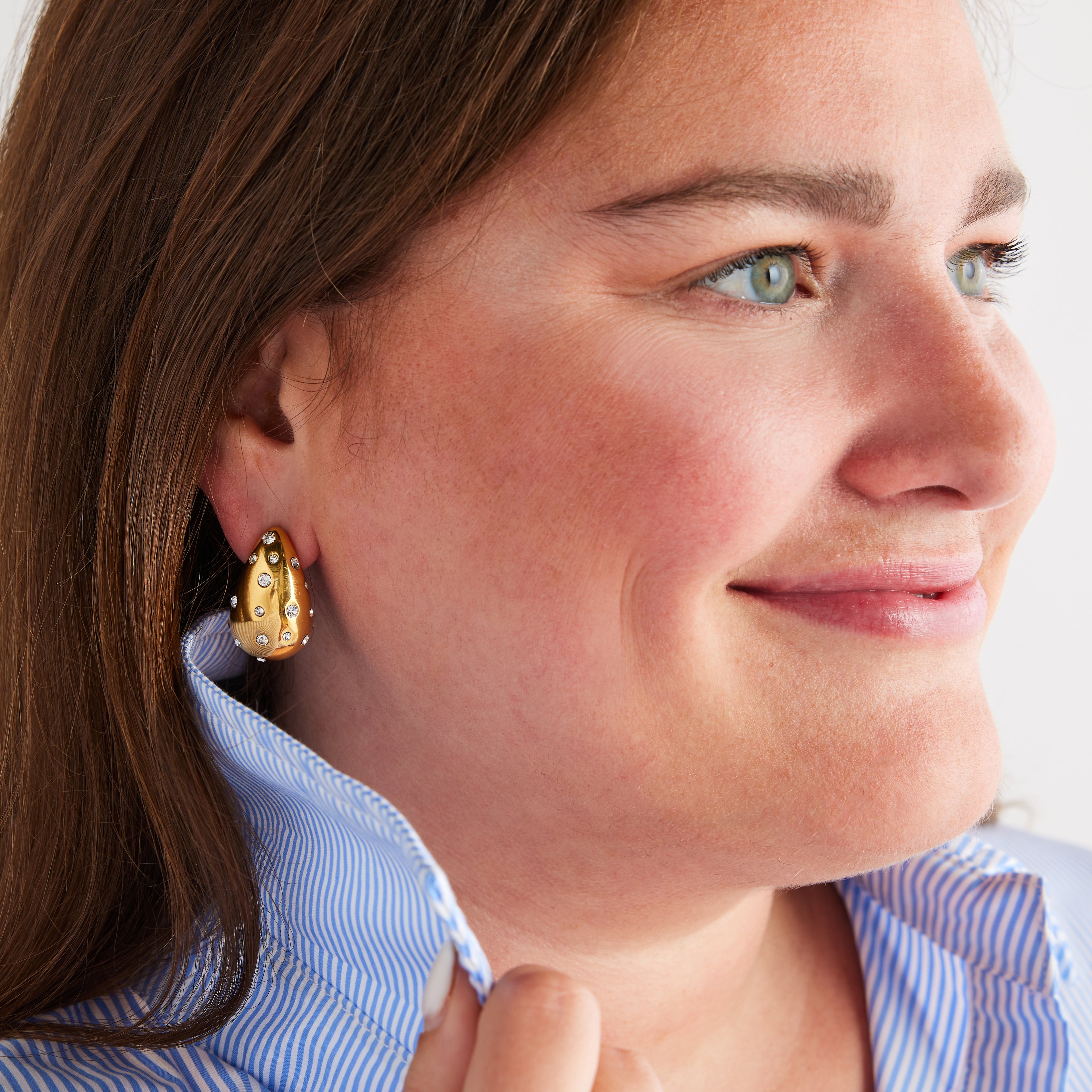 Caryn Lawn Mary Earring Clear