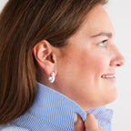 Caryn Lawn Jane Hoop Earring White