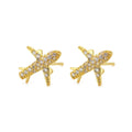 Caryn Lawn Airplane Stud Earring
