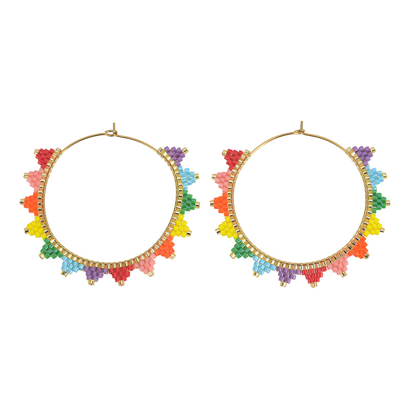 Caryn Lawn Kona Hoop Earring Rainbow
