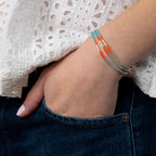 Caryn Lawn Triple Strand Bracelet - Coral