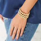 Caryn Lawn Bubble Bracelet- Gold 10mm