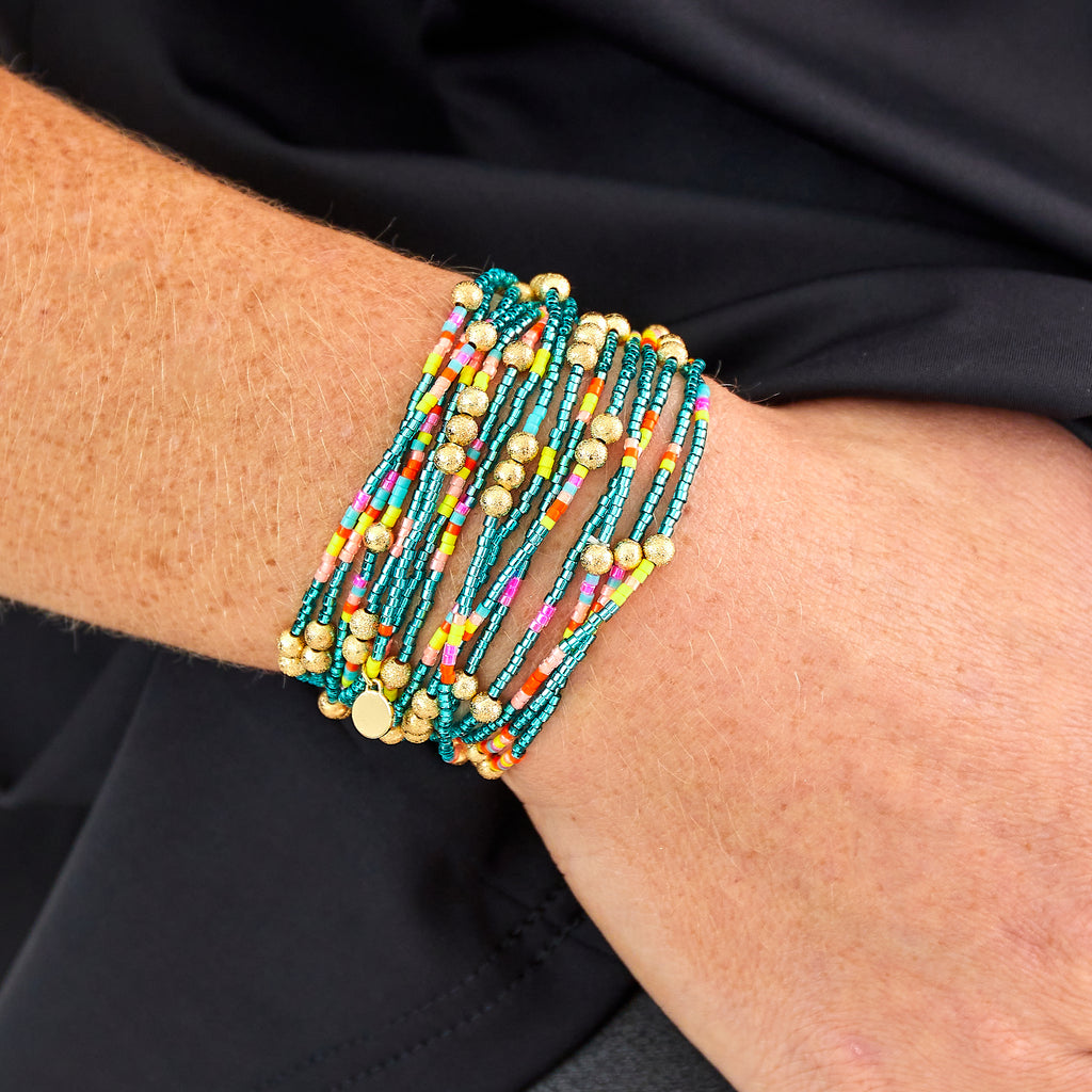 Caryn Lawn Malibu Wrap Bracelet/Necklace Turquoise Multi