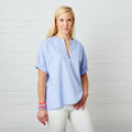 Caryn Lawn Betsy Top Summer Cotton Chambray