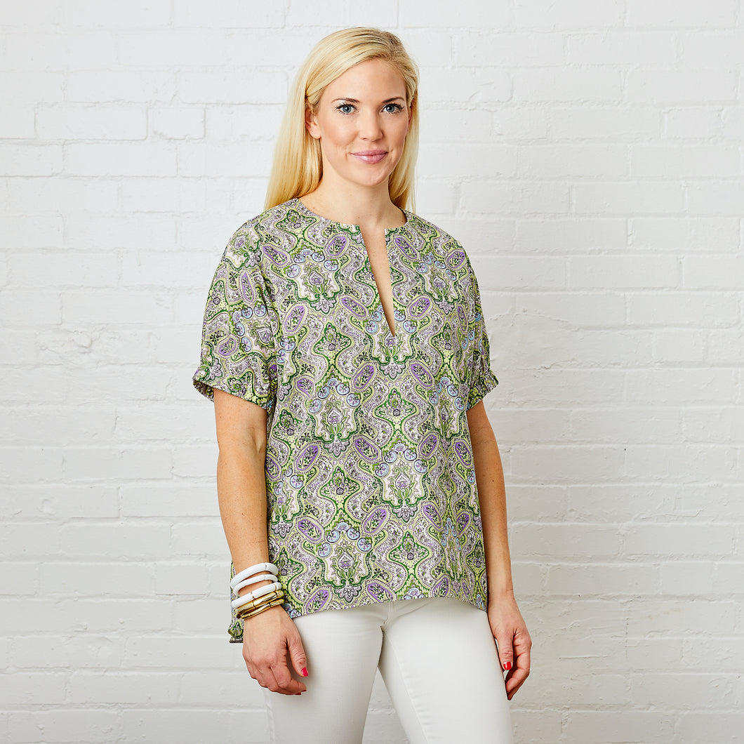 Betsy Top- Summer Cotton Paisley