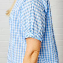 Load image into Gallery viewer, Caryn Lawn Betsy Top Summer Cotton Blue Gingham