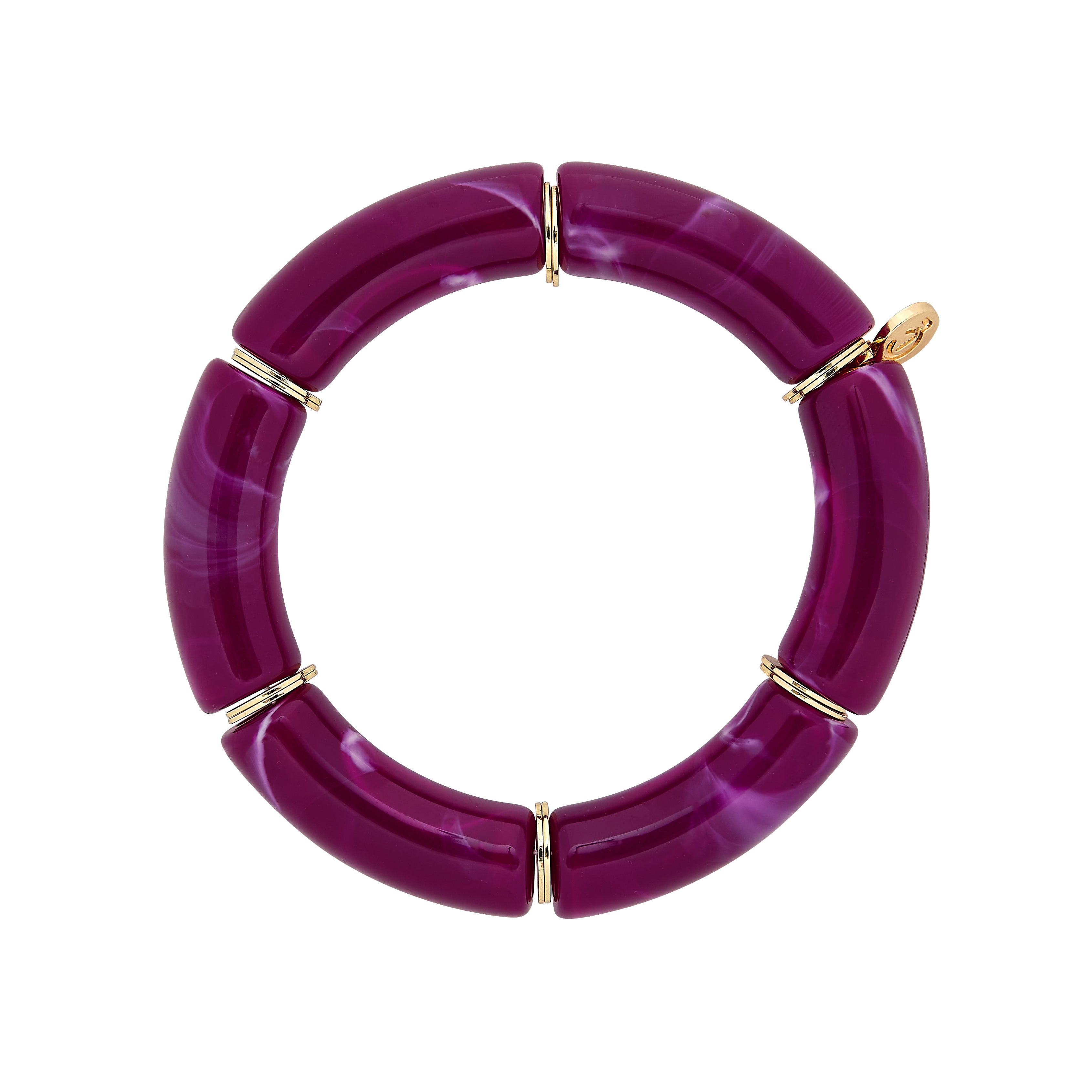 Caryn Lawn Palm Beach Bracelet Thick Berry Marble