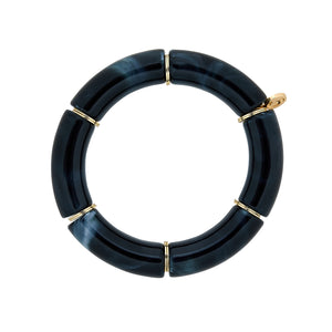 Palm Beach Bracelet- Thick Black Marble