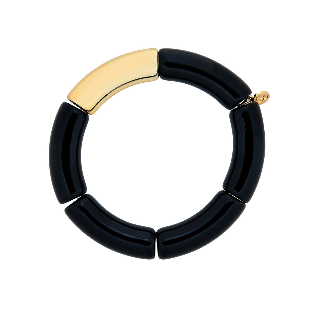 Palm Beach Bracelet- Thick Duo Black/Gold