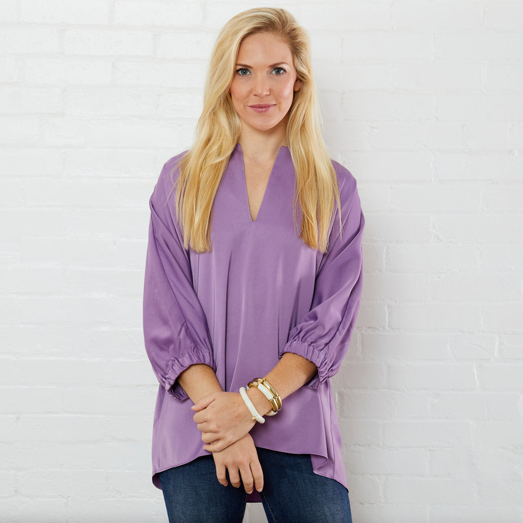 Caryn Lawn Betsy 3/4 Sleeve Violet