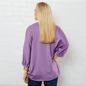 Caryn Lawn Betsy 3/4 Sleeve Violet