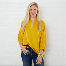 Load image into Gallery viewer, Caryn Lawn Betsy 3/4 Sleeve Mustard