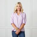 Caryn Lawn Erin Top Lavender