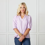 Caryn Lawn Erin Top Lavender