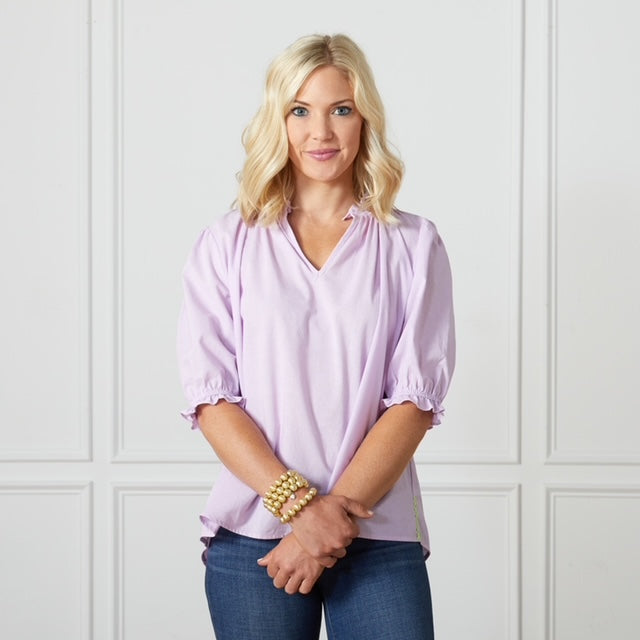 Caryn Lawn Erin Top Lavender