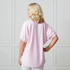 Caryn Lawn Betsy Spring Oxford Pink Stripe