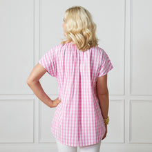 Load image into Gallery viewer, Emily Gingham Top Pink