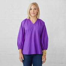Load image into Gallery viewer, Caryn Lawn Taylor Top Purple