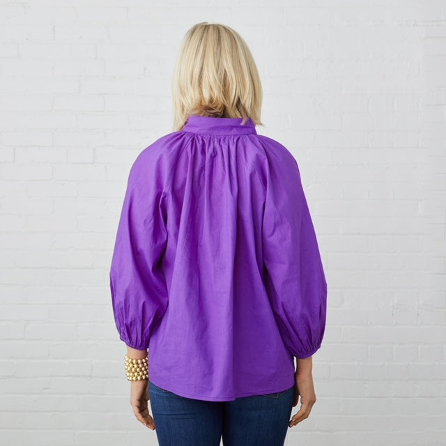 Caryn Lawn Taylor Top Purple