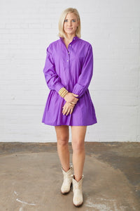 Caryn Lawn Morgan Mini Dress Purple