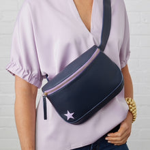 Load image into Gallery viewer, Caryn Lawn Belt Bag Navy