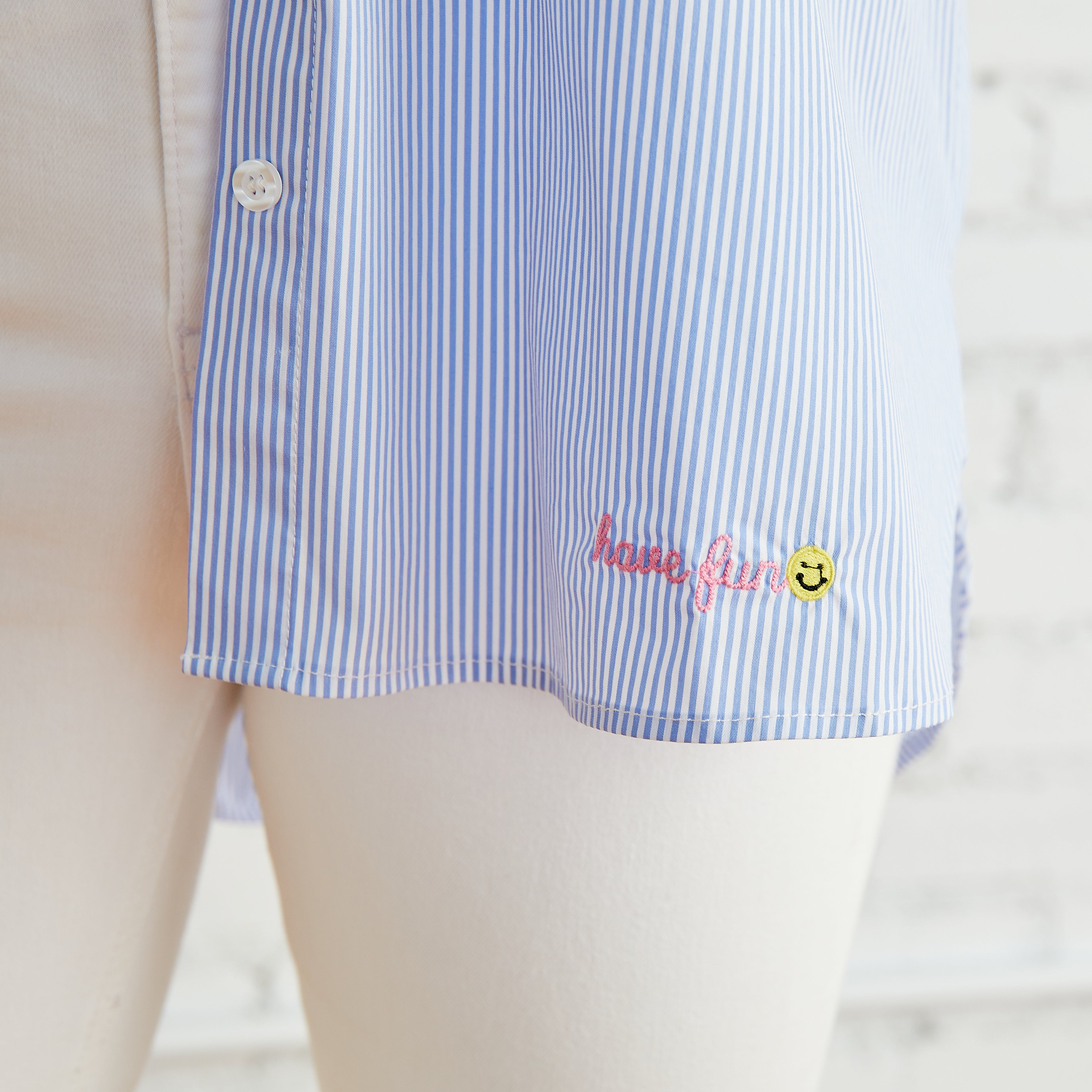 Caryn Lawn Preppy Shirt Oxford Stripe