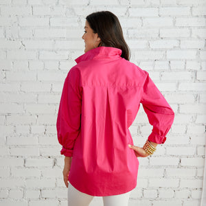 Caryn Lawn Preppy Shirt Pink