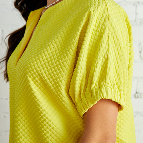 Betsy Quilted Top Canary Yellow