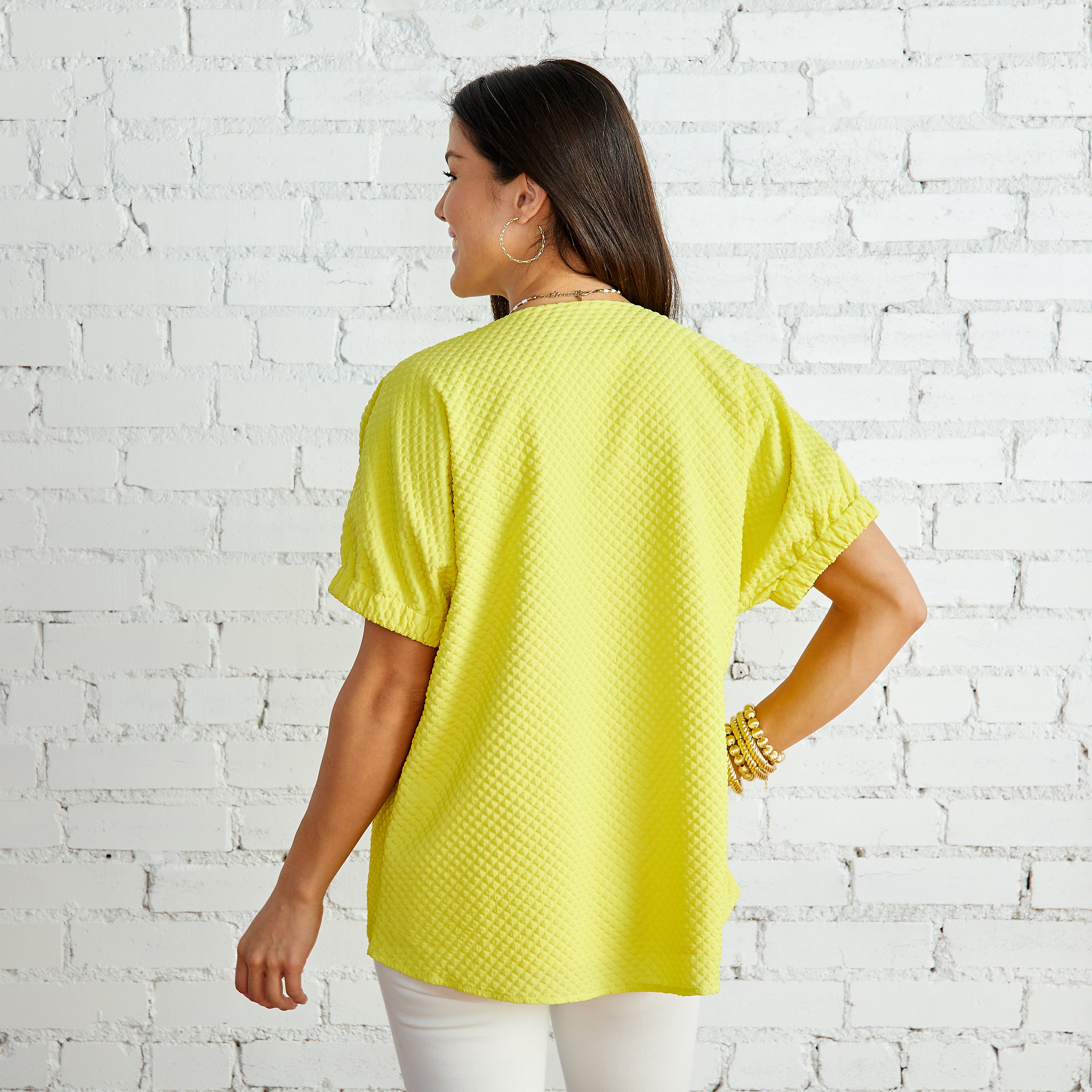 Caryn Lawn Betsy Quilted Top Canary Yellow