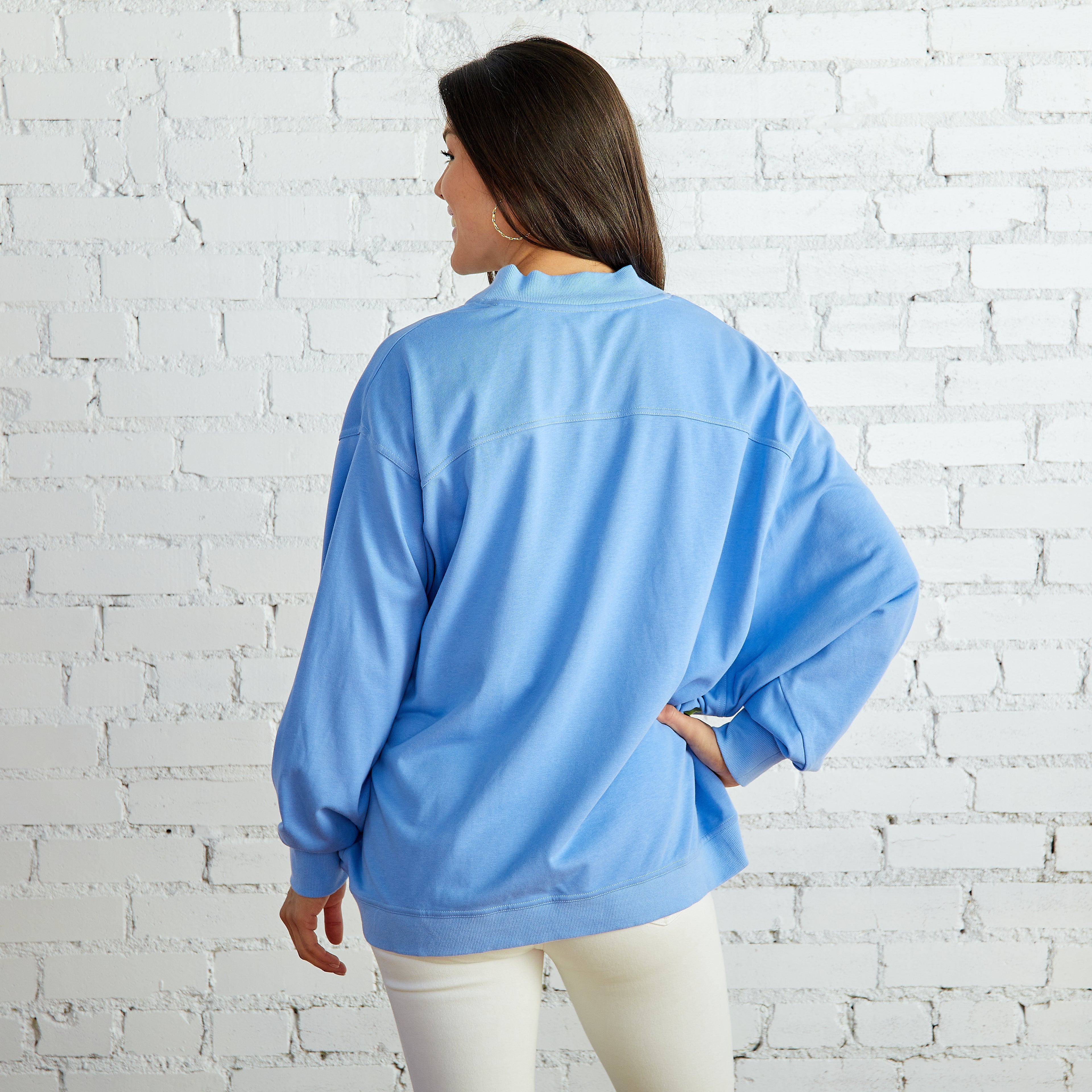 Caryn Lawn Coastal Cardigan Sky Blue